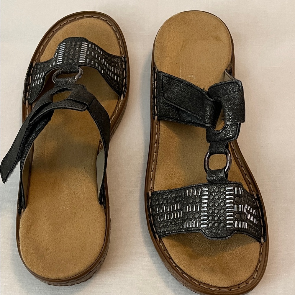 Rieker Black and Brown Sandals
